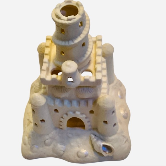 Party Lite Sand Castle Tealight Votive Holder Ceramic Nautical Beach - Picture 2 of 8